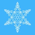Snowflake for design, christmas tree in snowflake Royalty Free Stock Photo