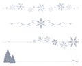 Snowflake dividers Royalty Free Stock Photo