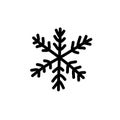 Snowflake doodle icon, vector illustration