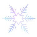 Snowflake in doodle style for winter design. Hand drawn snowflake. Snowflake icon. Drawing snow. Symbol winter texture