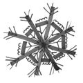 Snowflake drawn markers blue winter snow line marker pen