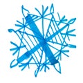 Snowflake drawn markers blue winter snow line marker pen