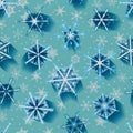 Snowflake effect snow seamless pattern Royalty Free Stock Photo