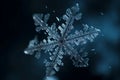 Snowflake falling down. Generate Ai Royalty Free Stock Photo