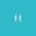 Snowflake and fire logo Royalty Free Stock Photo