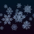 Of snowflake formations commonly understood through the principles Royalty Free Stock Photo