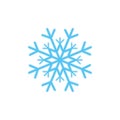Snowflake freeze symbol element flat illustration. snow ice cold flake icon Royalty Free Stock Photo