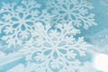 Snowflake frozen ice winter background