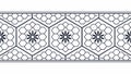 Snowflake Geometric Border: Intricate Winter Pattern, vector design Generative AI Royalty Free Stock Photo