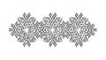 Snowflake Geometric Pattern, Abstract Star Motif, vector design Generative AI Royalty Free Stock Photo