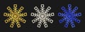 Glitter snowflakes on dark background Royalty Free Stock Photo