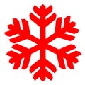 Snowflake glyph icon in white background