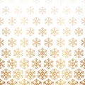 Snowflake gold seamless pattern. Repeating fades degrade golden snowflakes background. Repeated fadew geometric texture. Gradation