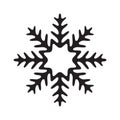 Snowflake icon. Christmas and winter theme. Simple flat black illustration on white background