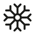 Snowflake icon with delicate and intricate design. An elegant and symmetrical snowflake illustration, capturing the unique beauty