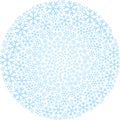Snowflake Icon Fireworks Round Cluster Collage