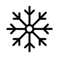 Snowflake icon flat vector Royalty Free Stock Photo