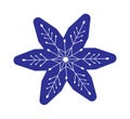 Snowflake icon isolated on white. Christmas winter holiday. decorative design element. dark blue silhouette snow flake sign.