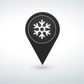 snowflake icon map icon on a white background