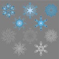 Snowflake icon set