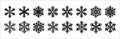 Snowflake icon set. Snowflakes vectors collection. Snow flake design template in various hexagonal shape. For paper cut craft and