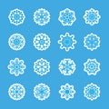 Snowflake icon set 7, vector eps10 Royalty Free Stock Photo