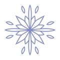 Snowflake icon. Simple flat vector line. Silhouette flake of snow Royalty Free Stock Photo