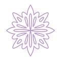 Snowflake icon. Simple flat vector line. Silhouette flake of snow Royalty Free Stock Photo