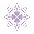 Snowflake icon. Simple flat vector line. Silhouette flake of snow