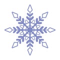 Snowflake icon. Simple flat vector line. Silhouette flake of snow Royalty Free Stock Photo