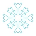 Snowflake icon. Simple flat vector line. Silhouette flake of snow Royalty Free Stock Photo