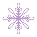 Snowflake icon. Simple flat vector line. Silhouette flake of snow Royalty Free Stock Photo