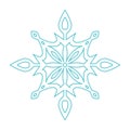 Snowflake icon. Simple flat vector line. Silhouette flake of snow Royalty Free Stock Photo