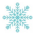 Snowflake icon. Simple flat vector line. Silhouette flake of snow Royalty Free Stock Photo