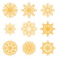 Snowflake icons collections. Can be used for web design elements for website or presentation.