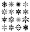 Snowflake icons set