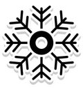 Snowflake Isolated Vector Icon that can be easily modified or edit in any style