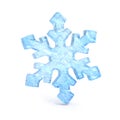 Snowflake isolated on white background 3d rendering