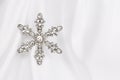 Snowflake - Jeweled on Satin