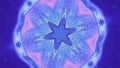 Snowflake kaleidoscope magic paint pattern neon Royalty Free Stock Photo