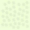 Snowflake line pattern. Winter Vector illustration. Repeating snow symbol. Subtle green background. Royalty Free Stock Photo