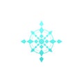 Snowflake Logo Design Vector Icon Vecto