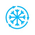 Snowflake logo, Freezer Icon. Cold Temperature Vector