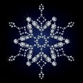 Snowflake made from diamonds