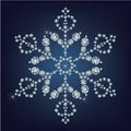 Snowflake made from diamonds.