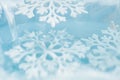 Snowflake melts in water macro background Royalty Free Stock Photo