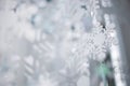 Snowflake mobile hanger background