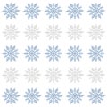 Snowflake ornament silver winter decemeber snow background card blue