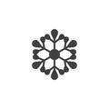 Snowflake ornament vector icon Royalty Free Stock Photo