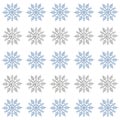 Snowflake ornament silver winter decemeber snow background card blue